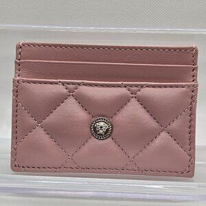 Versace Medusa Lambskin Card Holder Pink